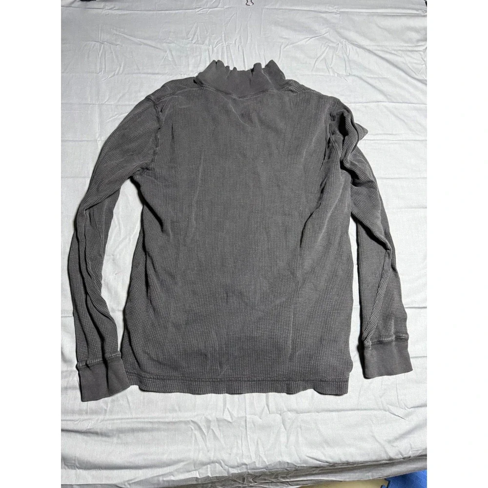 Calvin Klein Jeans Quarter Zip Pullover Mens XL Gray Good Waffle Knit Thermal